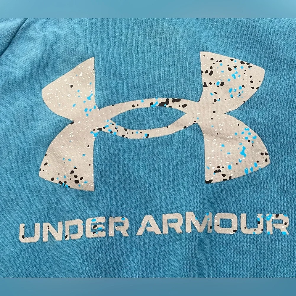 Under Armour Sz Youth Small Blue UA Rival Fleece Big Logo Fill‎ Hoodie